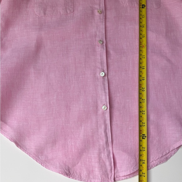 Lilly Pulitzer Women’s Sea View Linen Button Down Top in Pink, Size SMALL - EUC - Picture 15 of 17